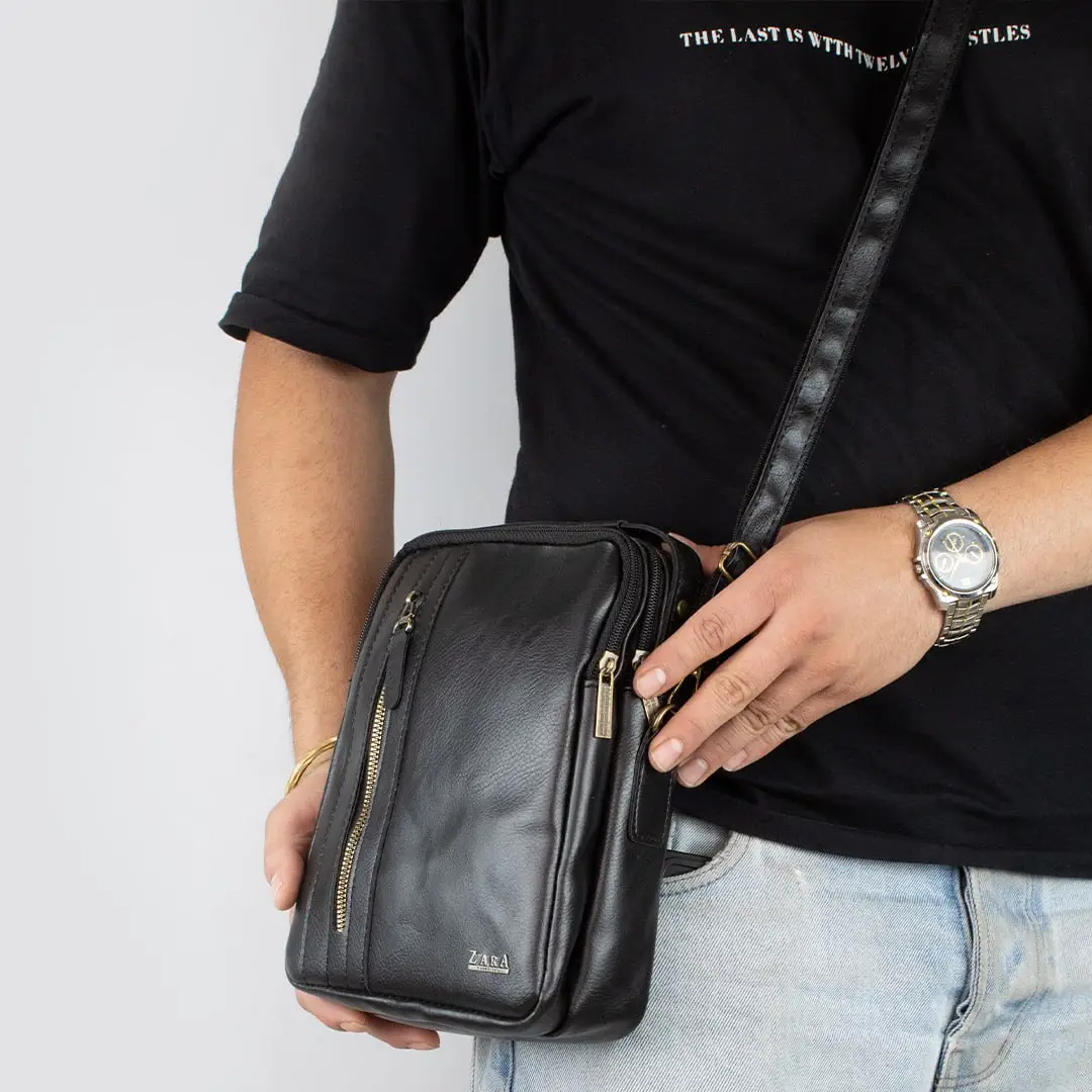 کیف دوشی  چرم‌ مصنوعی مردانه