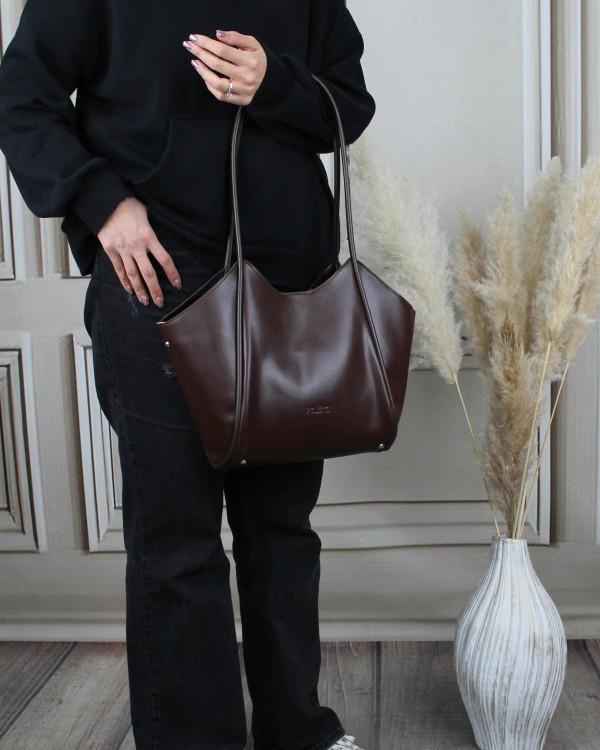 کیف زنانه چرم رنگ شکلاتی