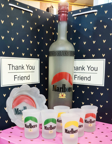 شیشه بلند ۴۴ سانتی ، یخی ، زیر سیگاری و شات