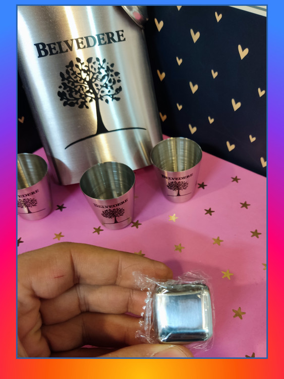 یخ فلزی ۳ عدد ، جهت خنک کردن نوشیدنی بدون تغییر مزه ،