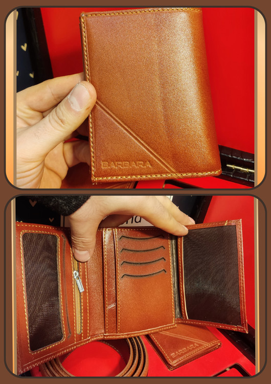 کیف کوتاه مردانه چرم طبیعی رنگعسلی