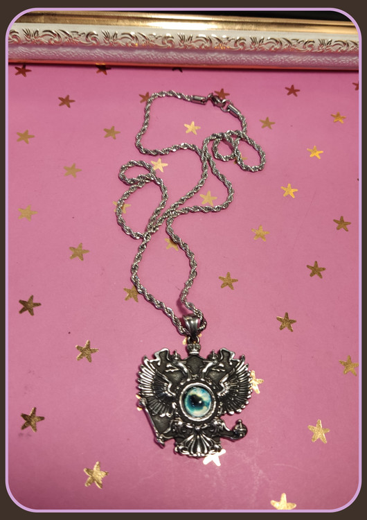 آویز چشم گربه و بال عقاب استیل درجه یک