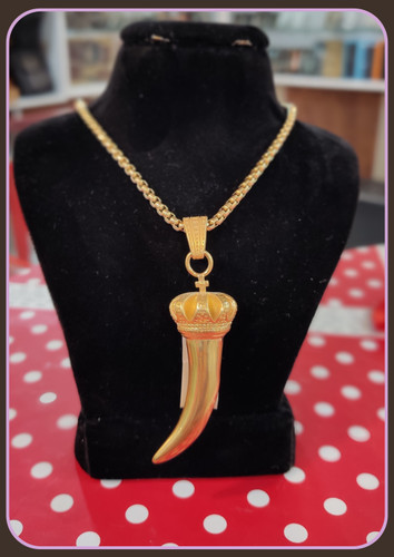 پلاک و آویز عاج فیل آبکاری شده و عالی