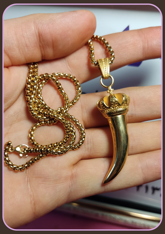 زنجیر طلایی استیل ۶۰ سانت