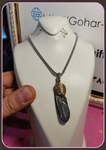 پلاک پر سرخپوست و زنجیر استیل اصل