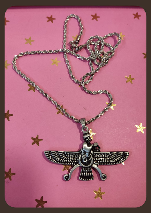 زنجیر ۶۰ سانت طرح طناب استیل نقره ای رنگ