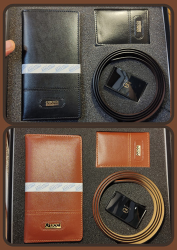 ست کیف بلند پالتویی و کمربند و جای کارت گوچی