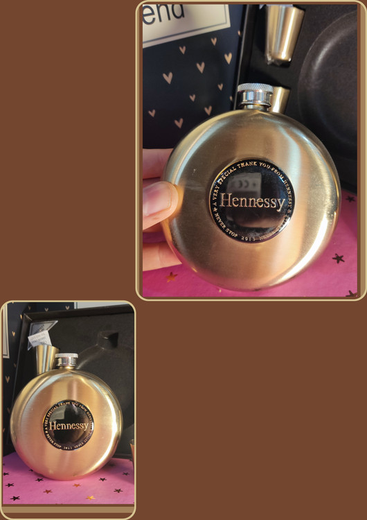 قمقمه زیبای گرد اشتسل طلایی رنگ