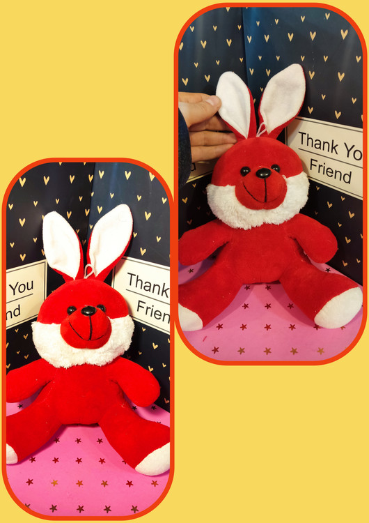 خرگوش قرمز و سفید ولنتاینی ،مناسب هدیه ولنتاین