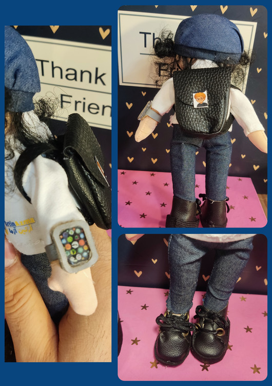 مدل کوله پشتی و ساعت و کفش عروسک دست ساز