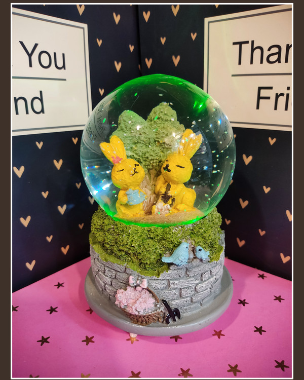 گوی بزرگ پمپی و موزیکال طرح خرگوش و طبیعت