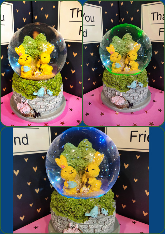 گوی زیبای پمپی و موزیکال طرح خرگوش و طبیعت