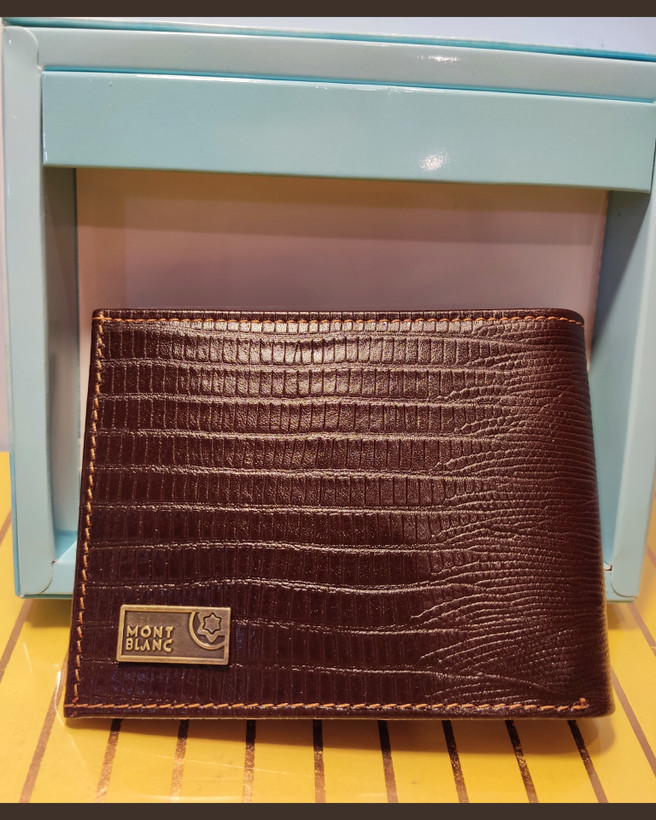 کیف جیبی چرم درجه یک و طبیعی مردانه برند fendi ، mont Blanc ، farogama